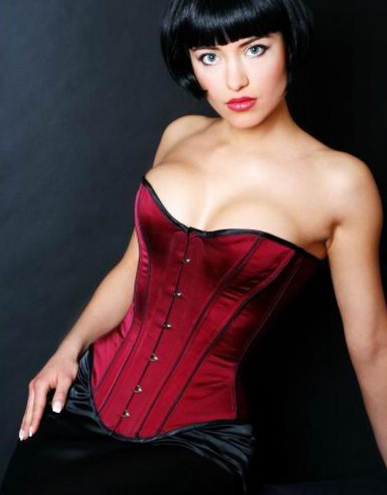 Perfect dark red corset Burlesque