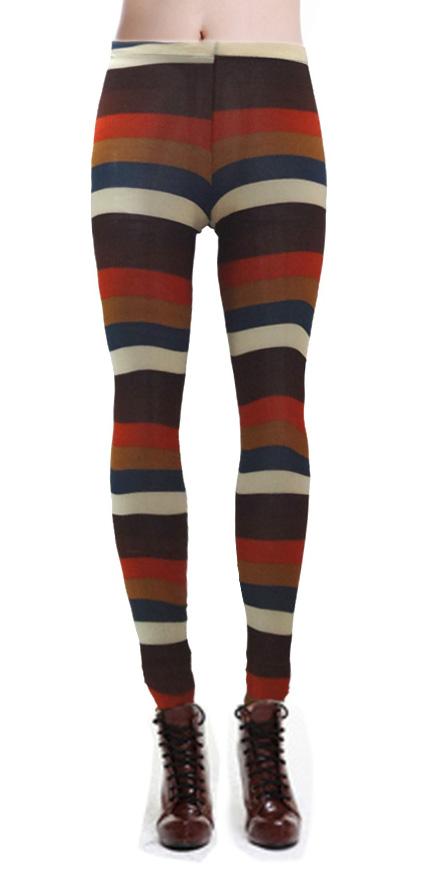  Colored Striped Leggings