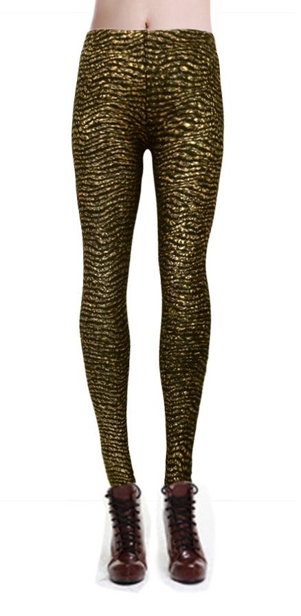 Fashion Cute Sexy Gold Printing Leggings 