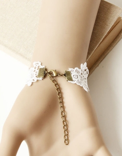 Pink Rose Lace Wrist Bracelet