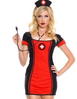 Sexy Short Sleeve Nurse Dress
