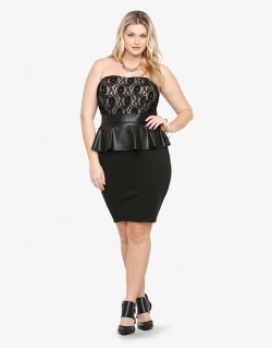 XXL-6XL Dress strapless Plus Size