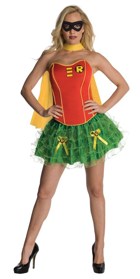 Batman Robin Corset and Petticoat Adult Women Costume