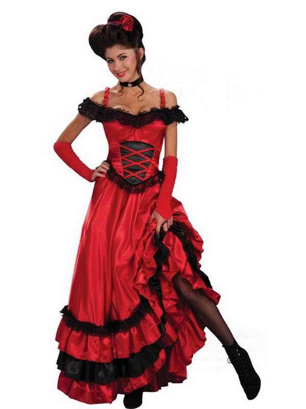 Red Saloon Girl Western Costume