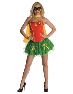 Batman Robin Corset and Petticoat Adult Women Costume