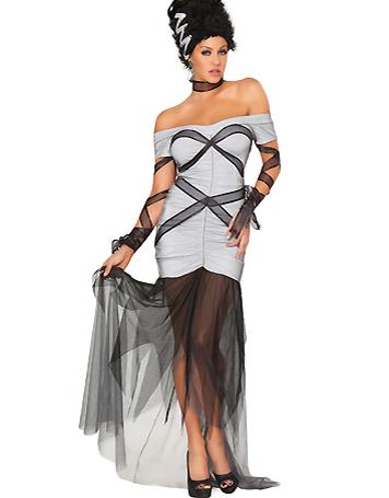 Sexy Mesh Patchwork Halloween Costume