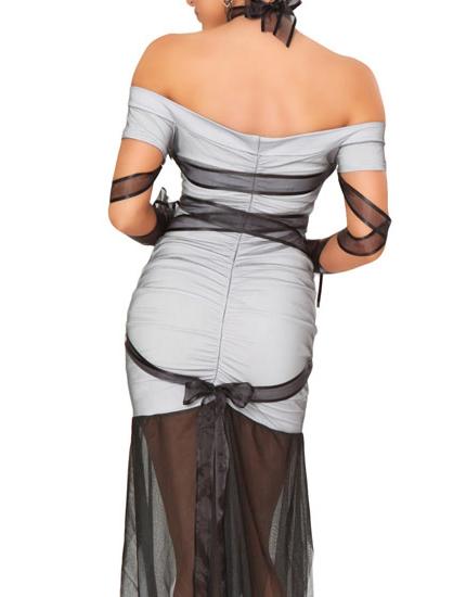 Sexy Mesh Patchwork Halloween Costume