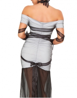 Sexy Mesh Patchwork Halloween Costume