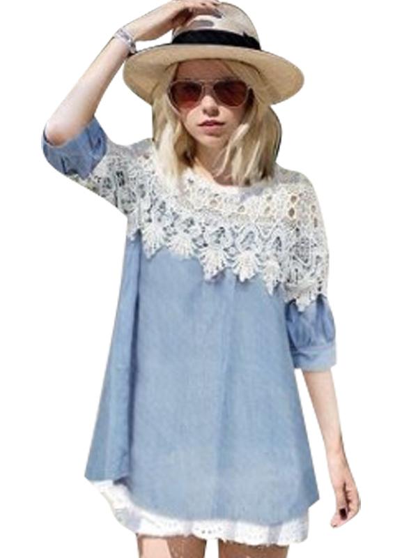 L-5XL Lace Casual Dress