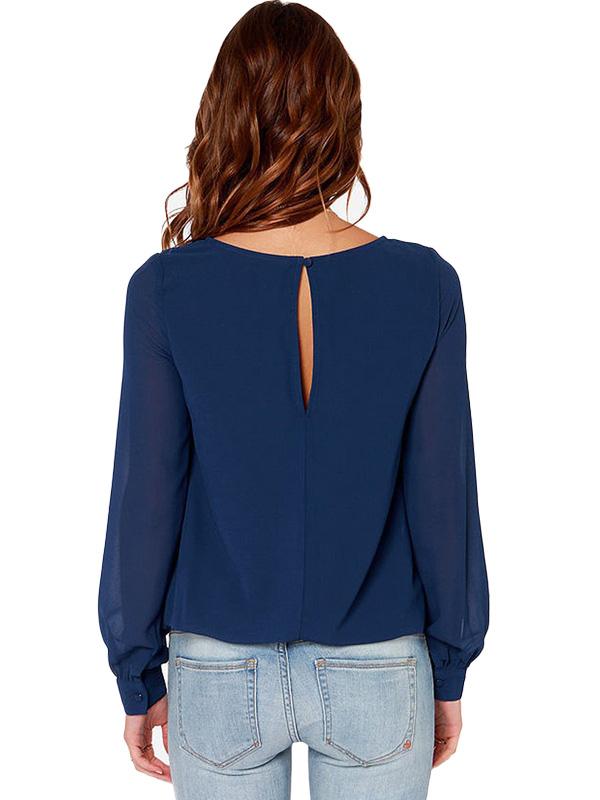 Long Sleeve Hollow out Tops