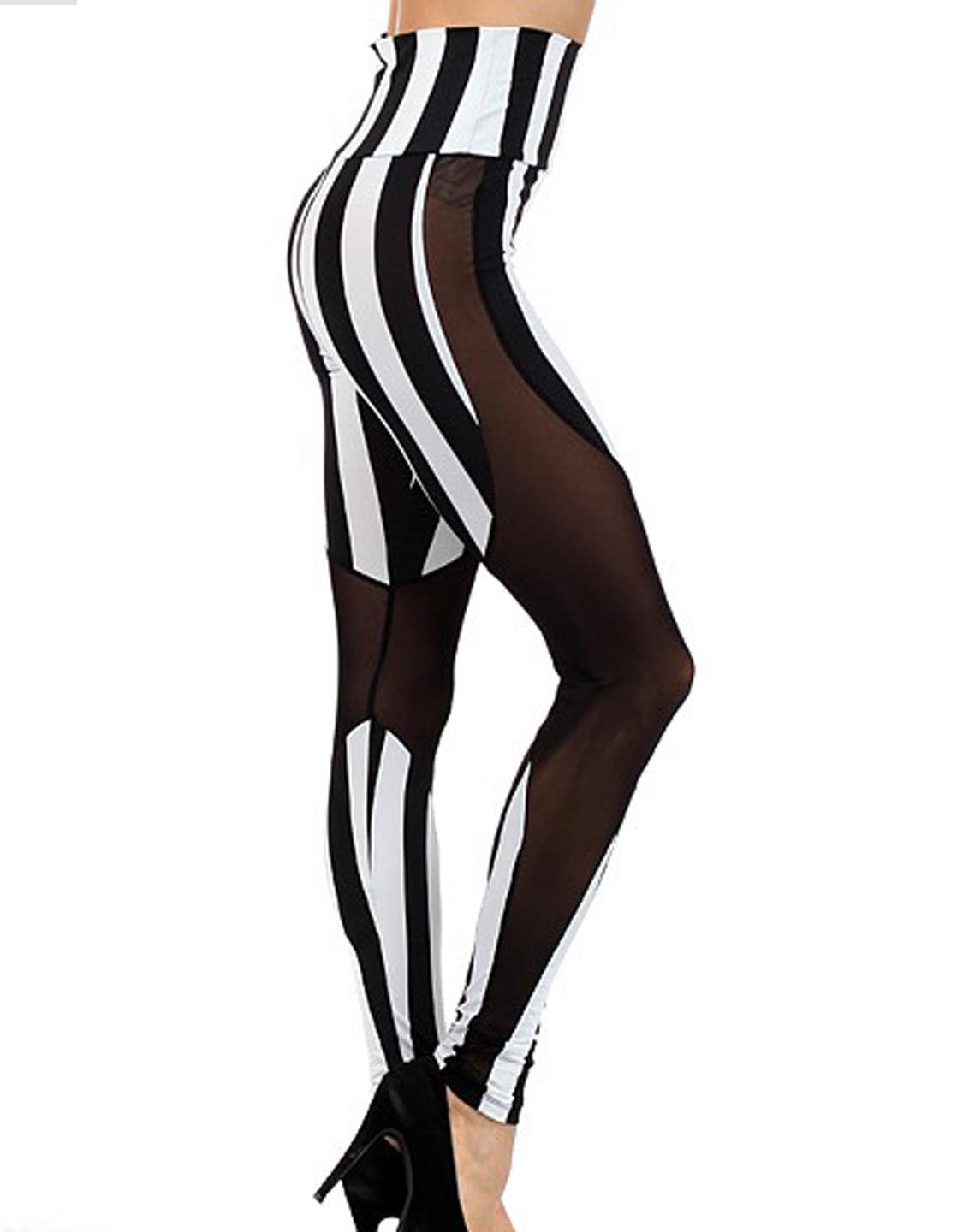 Sexy Mesh Stripe Leggings