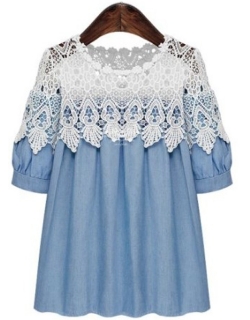 L-5XL Lace Casual Dress