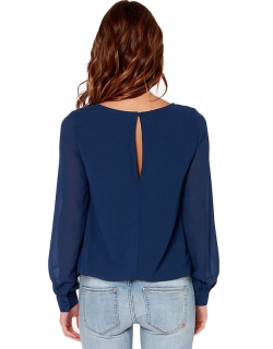 Long Sleeve Hollow out Tops