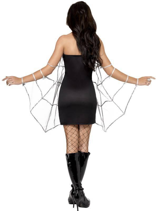 Ladies Fever Black Widow Fancy Dress Costume