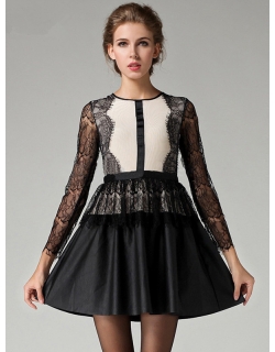 Fashion Black Mini Cute Dress 