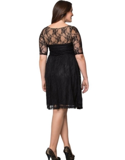 XXL 4XL Fashion Women Plus Size Lace Dress