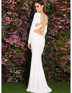 Sexy Women White Evening Dress