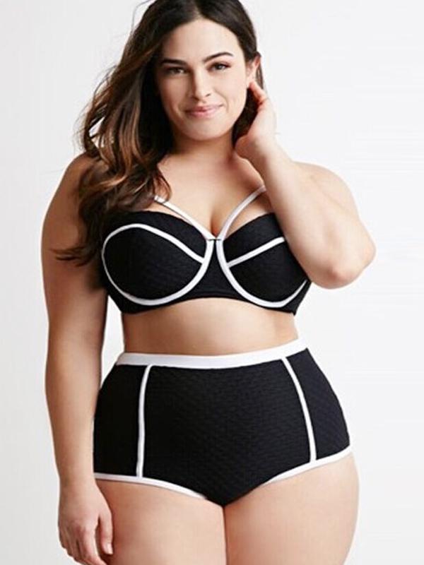 XL-4XL Plus Size Women High Waist Bikini