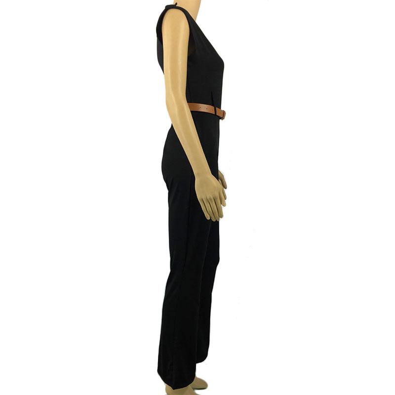 Black Belted Wide Leg Jumpsuit