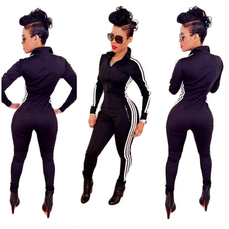 Fashion Patchwork Long Sleeve Jumpsuits