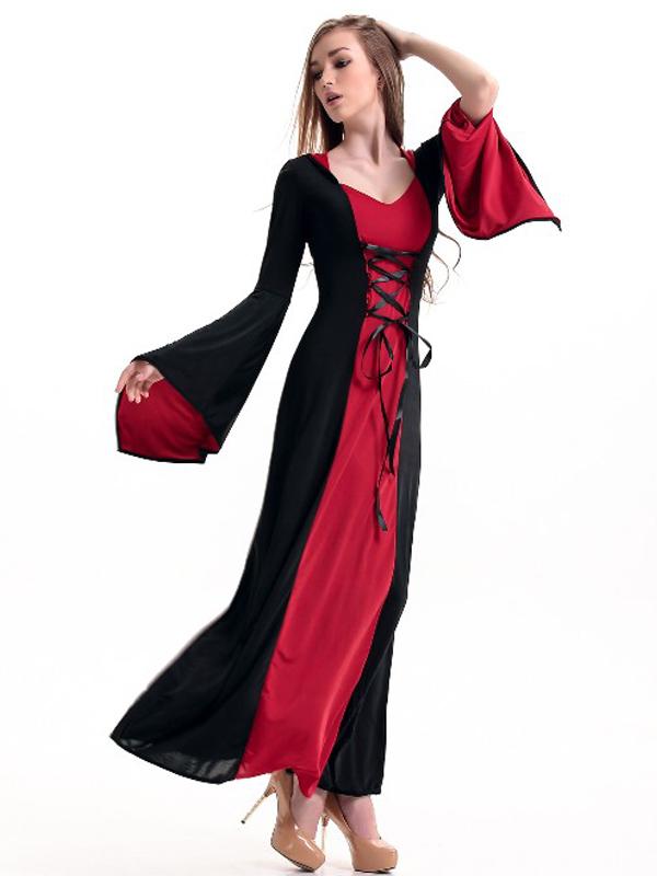 Red Floor Length Gothic Dress Costume