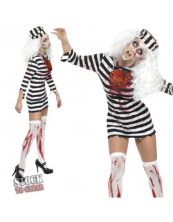 Stripe Prisoner Halloween Costumes for women