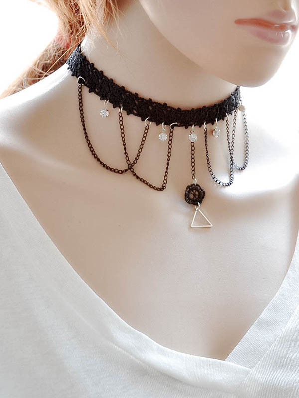 Black Lace Necklace