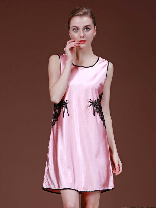Charming Stain Night Dress Pink