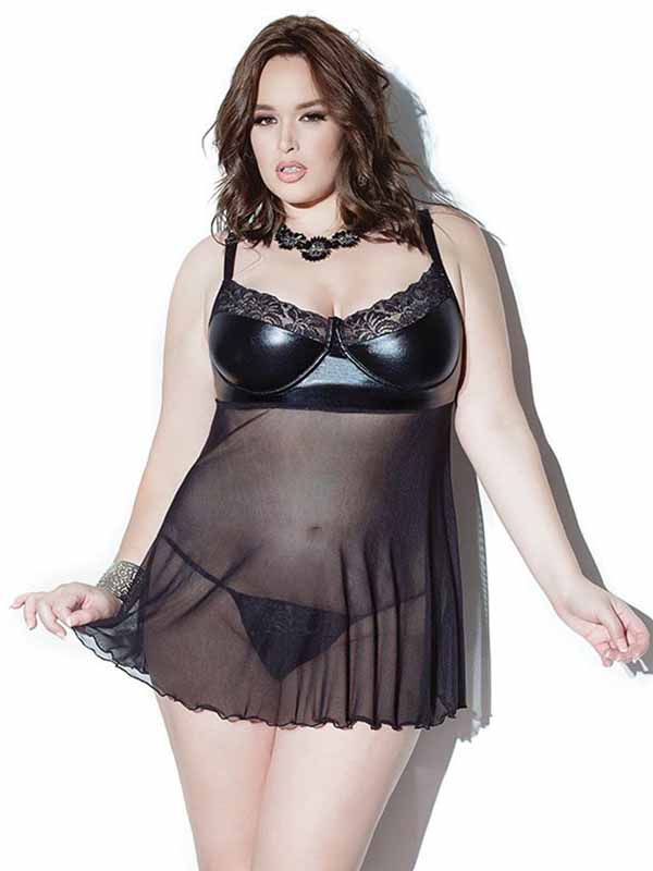 M XL 3XL 5XL Sexy Women Black Exotic Lingerie