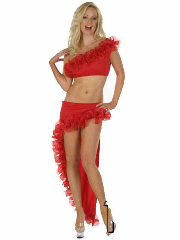 Sexy Women Red Lace Costume