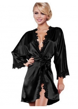 Black Sexy Women Lingerie Robe