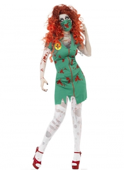 Green Zombie Vampires Disfraces Female Nurses Costumes