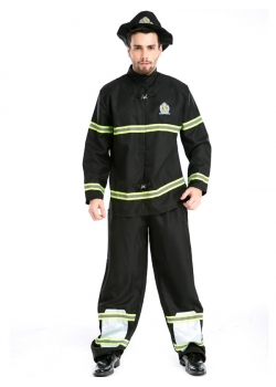 Male Firefighters Wear Costume