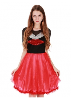 New Arrival Red Sequined Dress