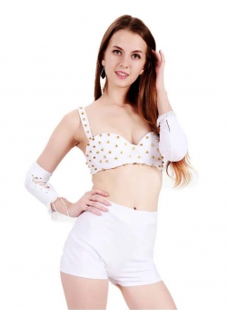 Sexy 2 Pieces Set White Club Wear