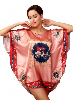 Sexy Batwing Sleeve Sleepwear Pink