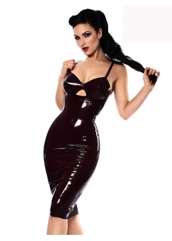 Sexy Black Wetlook Mini Dress
