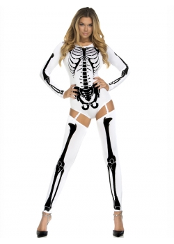 Sexy White Skeleton Costume