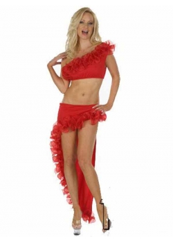 Sexy Women Red Lace Costume