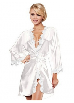 White Sexy Women Lingerie Robe