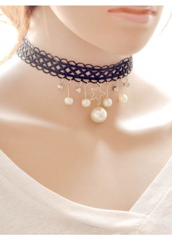 Wholesale Simple Style Lace Chokers with CZ