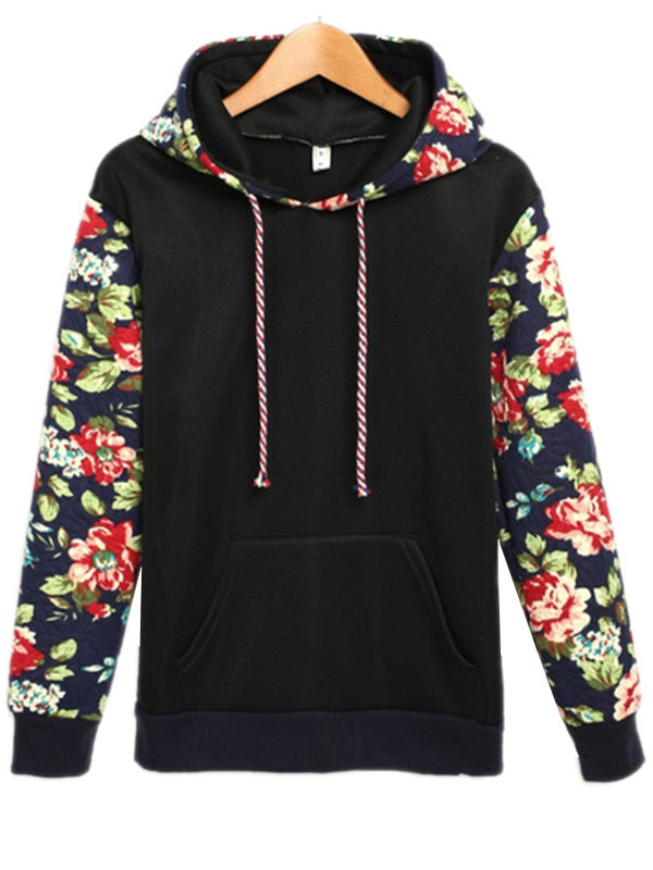 Black Fashion Women Hoodies Sweatshirts