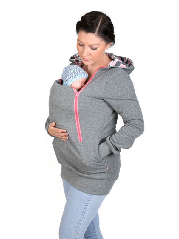 Unique Multifunctional Baby Carrier Grey Winter Hoodies