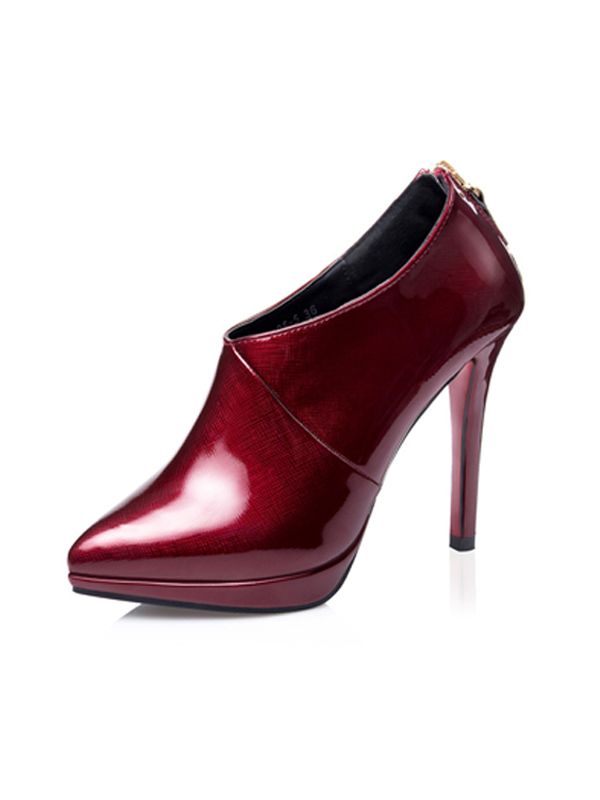 red pointed high heels