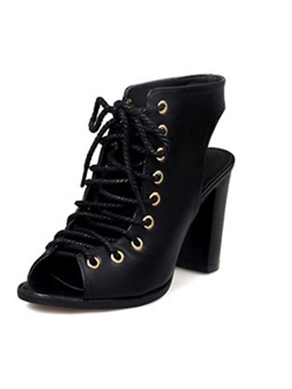 Women Summer Black High Heeled Shoes