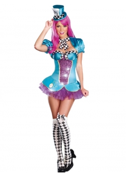 Blue Deluxe Women Sexy Costume