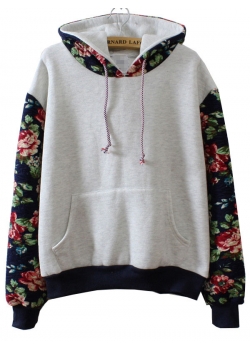 Gray Fashion Women Hoodies Sweatshirts