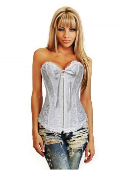 Sexy White Women Overbust Corset