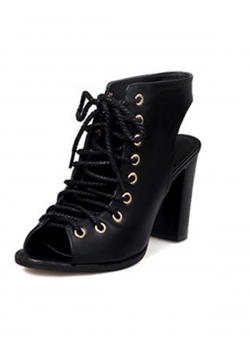 Women Summer Black High Heeled Shoes