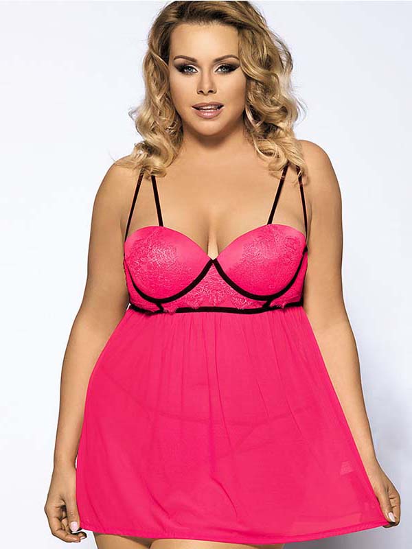 M XL 3XL 5XL 7XL Sexy Rose Plus Size Rose Lingerie